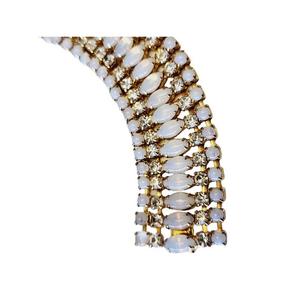 Vintage Beautiful Opalescent Rhinestone Bracelet (A2236) - Picture 3 of 5